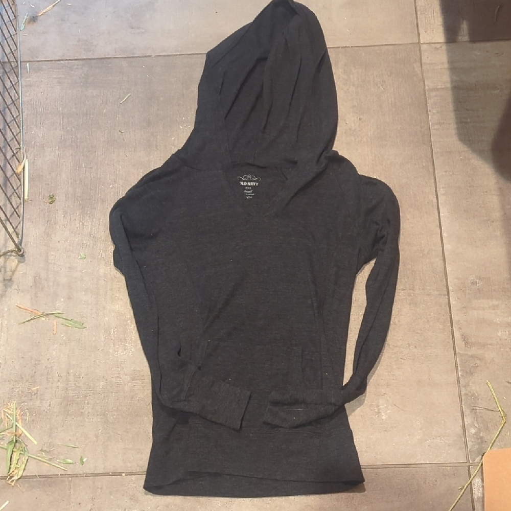 Old Navy Hooded Gray Top Size Small